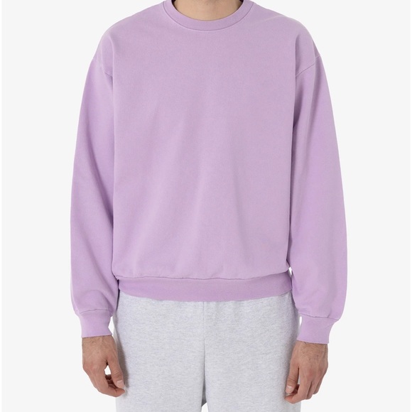 Los Angeles Apparel Heavy Fleece Sweatshirt - Lavendar - Picture 2 of 7